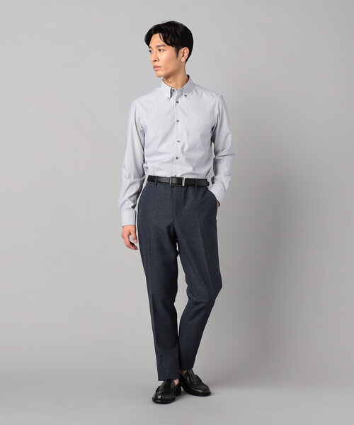 COMME CA MEN(コムサメン)の「COOL MAX ストライプ レギュラーカラーシャツ(シャツ/ブラウス・メンズ・ネイビー/ブルー・XL/L/M/S)」の3枚目の写真