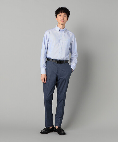 COMME CA MEN(コムサメン)の「COOL MAX ストライプ レギュラーカラーシャツ(シャツ/ブラウス・メンズ・ネイビー/ブルー・XL/L/M/S)」の7枚目の写真