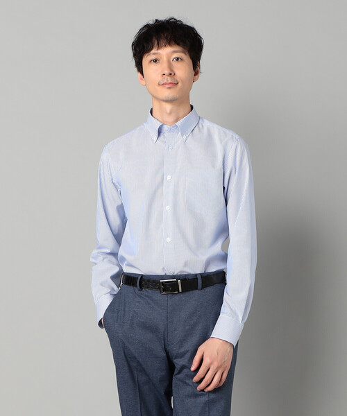 COMME CA MEN(コムサメン)の「COOL MAX ストライプ レギュラーカラーシャツ(シャツ/ブラウス・メンズ・ネイビー/ブルー・XL/L/M/S)」の8枚目の写真