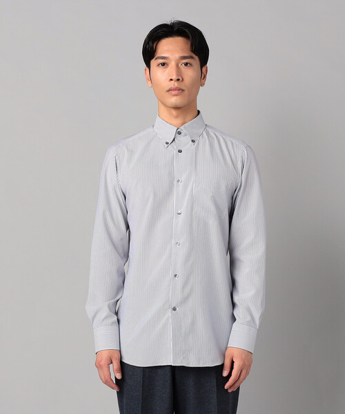 COMME CA MEN(コムサメン)の「COOL MAX ストライプ レギュラーカラーシャツ(シャツ/ブラウス・メンズ・ネイビー/ブルー・XL/L/M/S)」の10枚目の写真