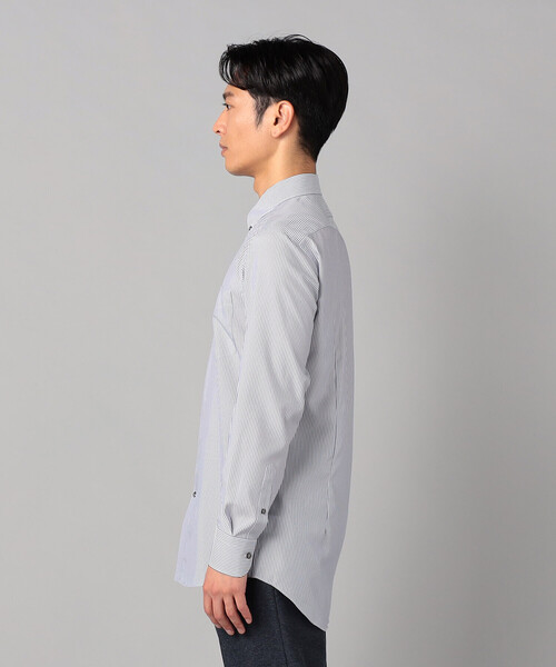 COMME CA MEN(コムサメン)の「COOL MAX ストライプ レギュラーカラーシャツ(シャツ/ブラウス・メンズ・ネイビー/ブルー・XL/L/M/S)」の11枚目の写真