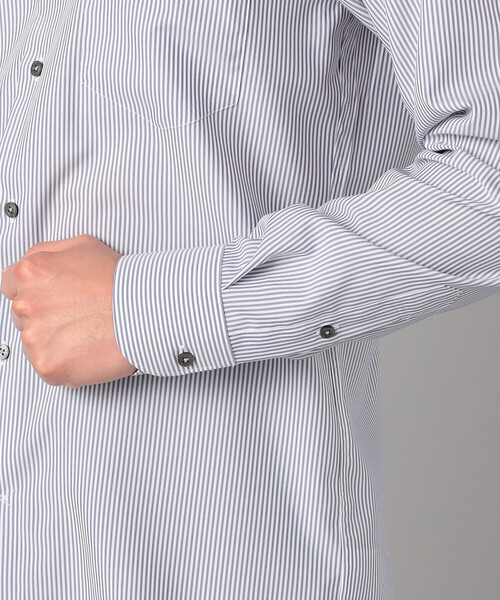 COMME CA MEN(コムサメン)の「COOL MAX ストライプ レギュラーカラーシャツ(シャツ/ブラウス・メンズ・ネイビー/ブルー・XL/L/M/S)」の15枚目の写真