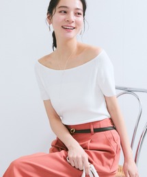 VIS | ワイドスクエアネックニット(ニット/セーター)