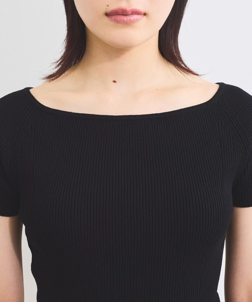 VIS（ビス）の「ワイドスクエアネックニット（ニット/セーター・レディース・ピンク/ベージュ系その他/ホワイト/ブラック・FREE）」の11枚目の写真