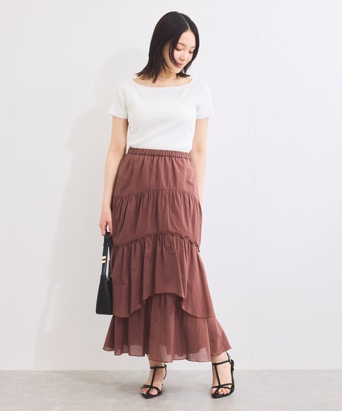 VIS（ビス）の「ワイドスクエアネックニット（ニット/セーター・レディース・ピンク/ベージュ系その他/ホワイト/ブラック・FREE）」の15枚目の写真