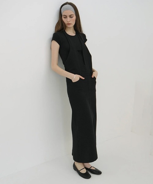 CLANE クラネ 新品未使用 タグ付き　WIDE CHECK PONCHO セール】HALTER NECK LOW WAIST ONEPIECE（ワンピース）｜CLANE
