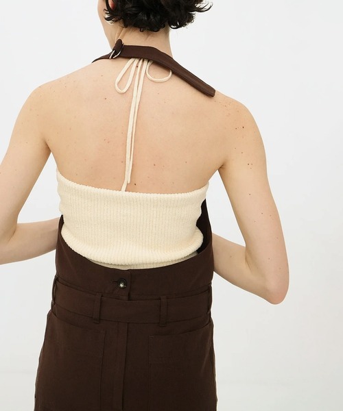CLANE HALTERNECK LOWWAISTONEPIECE ブラウン セール】HALTER NECK LOW WAIST ONEPIECE（ワンピース）｜CLANE