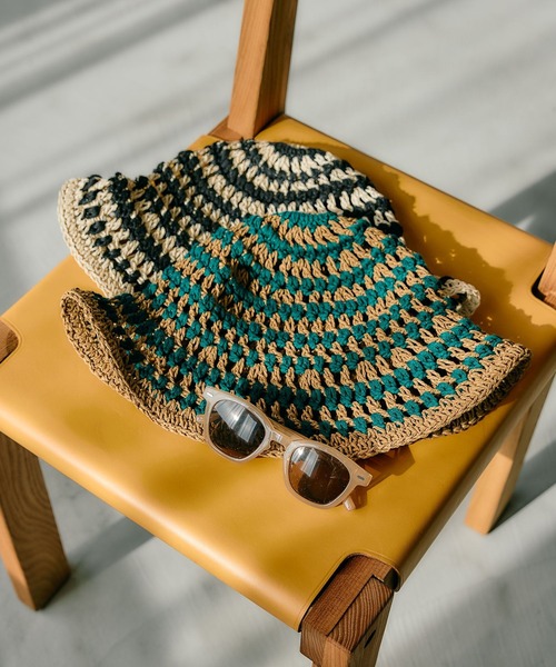 LEPSIM(レプシィム)の「雑材MIXハット 326350(ハット・レディース・グリーン/ブラック・ONE SIZE)」の1枚目の写真