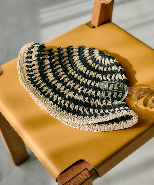 LEPSIM(レプシィム)の「雑材MIXハット 326350(ハット・レディース・グリーン/ブラック・ONE SIZE)」の2枚目の写真