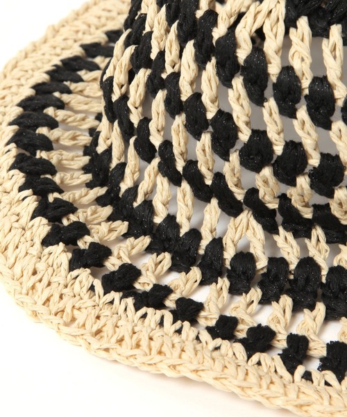 LEPSIM(レプシィム)の「雑材MIXハット 326350(ハット・レディース・グリーン/ブラック・ONE SIZE)」の4枚目の写真