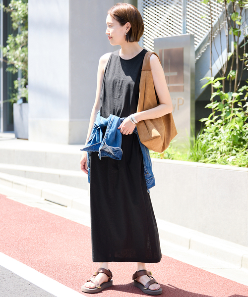 【美品】SLOBE IENA 定価2万 リネンレーヨンプリントオールインワン SLOBE IENA（スローブイエナ）の「リネンレーヨンプリント