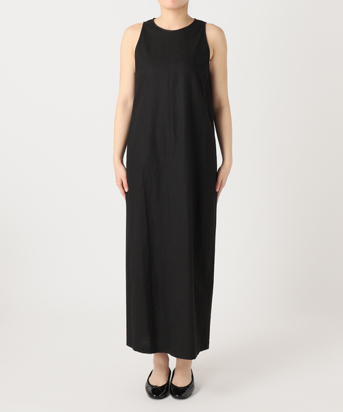 SLOBE IENA(スローブイエナ)の「《WEB限定/追加》リネンレーヨンノースリーブナローワンピース(ワンピース・レディース・サックスブルー/ブラック・38/36)」の9枚目の写真