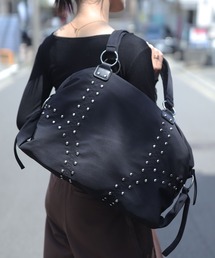 florist | 【A4収納・軽い◎】スタッズラインボストンバッグ/ショルダーバッグ(ボストンバッグ)