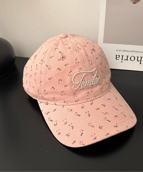 新品　ラコッポラストルタ　ハンチング　帽子　花柄　刺繍　ベージュ系 セール】花柄＆刺繍ロゴCAP（キャップ）｜LETee（レティー）の