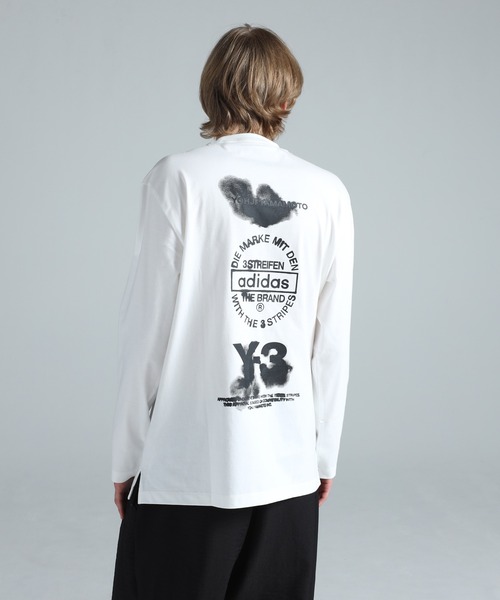 Y-3(ワイスリー)の「Y-3 GRAPHIC LONG SLEEVE TEE(Tシャツ/カットソー・メンズ・ライトホワイト・XX-SMALL/X-SMALL/SMALL/MEDIUM/LARGE/X-LARGE/XX-LARGE)」の4枚目の写真