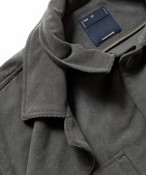 meanswhile（ミーンズワイル）の「Double Collar Corduroy JKT（その他アウター・メンズ・チャコール・2(M)）」の8枚目の写真