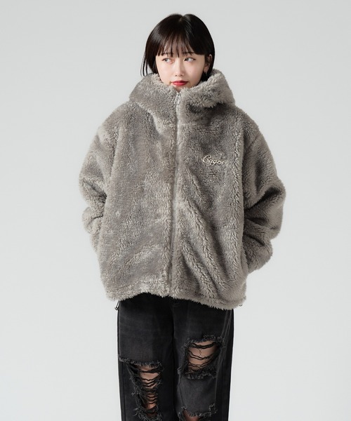 最安 読み方 Boa Blouson/ボアフリースうさ耳ブルゾン Hood Rabbit Fleece ジャケット・アウター