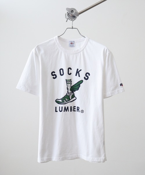 LUMBER（ランバー）の「プリントTシャツ（Tシャツ/カットソー・メンズ・ホワイト系7/ブルーグリーン/カーキ/ホワイト/ブラウン系/ホワイト系2/ホワイト系1/ホワイト系/スモークピンク/ネイビー/ブラック/ピンク系/サックスブルー系/ネイビー系1/ベージュ系2/ベージュ系/ブラック系3/ブラック系1/ホワイト系6/ホワイト系4/ウッド/ピンク系3/ピンク系2/ピンク系1/サックスブルー系2/サックスブルー系1/ベージュ系7/ベージュ系6/ベージュ/ネイビー系/ベージュ系8/ベージュ系3/ベージュ系1/ブラック系4/ブラック系2/ホワイト系5/ホワイト系3/ライトブルー/ベージュ系5/ベージュ系4/ブラック系/ホワイト系9/ホワイト系8・L/M/XL）」の6枚目の写真
