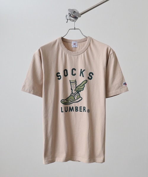 LUMBER（ランバー）の「プリントTシャツ（Tシャツ/カットソー・メンズ・ホワイト系7/ブルーグリーン/カーキ/ホワイト/ブラウン系/ホワイト系2/ホワイト系1/ホワイト系/スモークピンク/ネイビー/ブラック/ピンク系/サックスブルー系/ネイビー系1/ベージュ系2/ベージュ系/ブラック系3/ブラック系1/ホワイト系6/ホワイト系4/ウッド/ピンク系3/ピンク系2/ピンク系1/サックスブルー系2/サックスブルー系1/ベージュ系7/ベージュ系6/ベージュ/ネイビー系/ベージュ系8/ベージュ系3/ベージュ系1/ブラック系4/ブラック系2/ホワイト系5/ホワイト系3/ライトブルー/ベージュ系5/ベージュ系4/ブラック系/ホワイト系9/ホワイト系8・L/M/XL）」の22枚目の写真