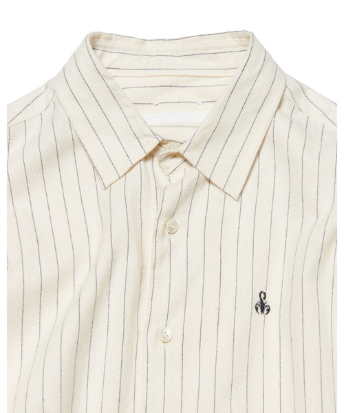 SOPHNET.（ソフネット）の「COTTON FLANNEL RELAX-FIT SHIRT（シャツ/ブラウス・メンズ・セージグリーン/オフホワイト/カーキ・2/3/4/1/5）」の9枚目の写真