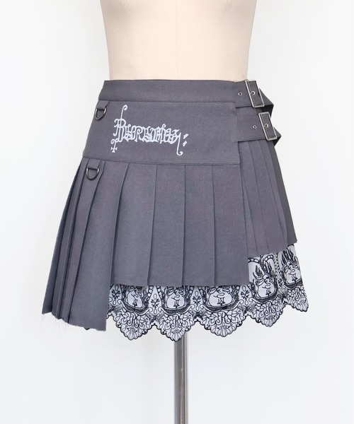 rurumu pleats rolled mini skirt 縷縷夢兎 rurumu:（ルルムウ）の「rurumu:/ルルムウ/belted pleats rolled