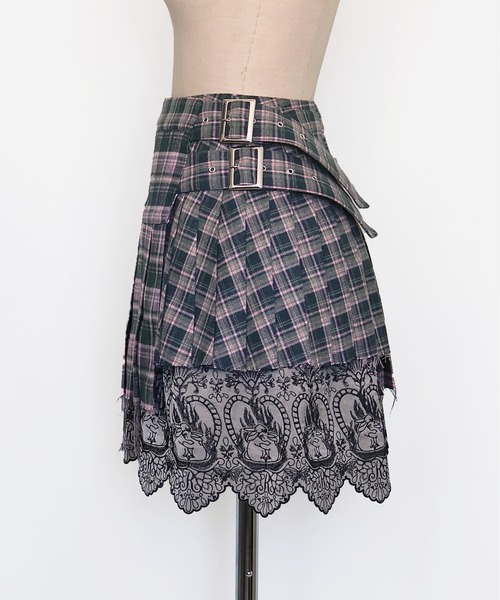 rurumu:/ルルムウ/belted pleats rolled mini skirt（スカート