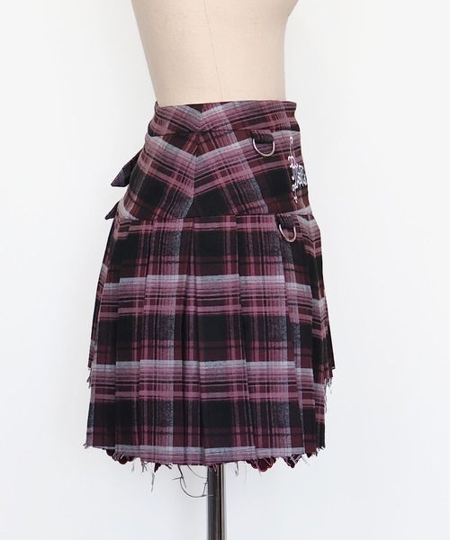 rurumu:/ルルムウ/belted pleats rolled mini skirt（スカート