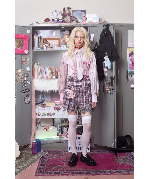 rurumu pleats rolled mini skirt 縷縷夢兎 rurumu:（ルルムウ）の「rurumu:/ルルムウ/belted pleats rolled