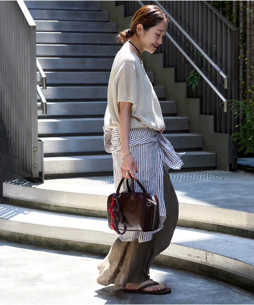 JOURNAL STANDARD(ジャーナルスタンダード)の「《追加》ペーパーヤーンキーネックプルオーバー(ニット/セーター・レディース・ブラック/ライトグレー/ブルー・FREE)」の21枚目の写真