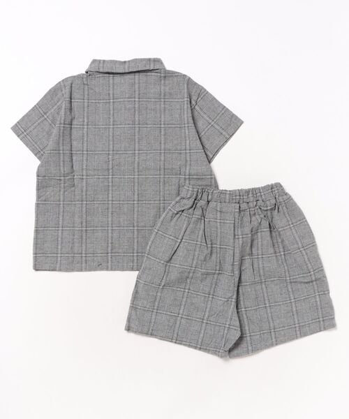 FReePLACe/キッズ チェックシャツ ハーフパンツ セット X12541