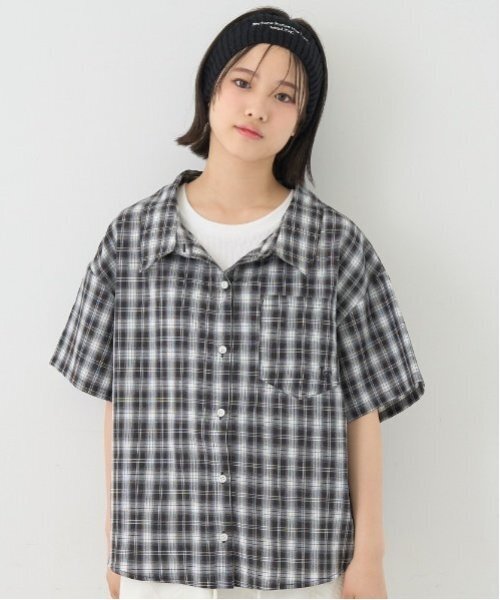 LOVETOXIC(ラブトキシック)の「2WAYチェックシャツセット(アンサンブル・キッズ・ブラック/ベージュ・M:150cm/S:140cm/L:160cm/130cm)」の10枚目の写真