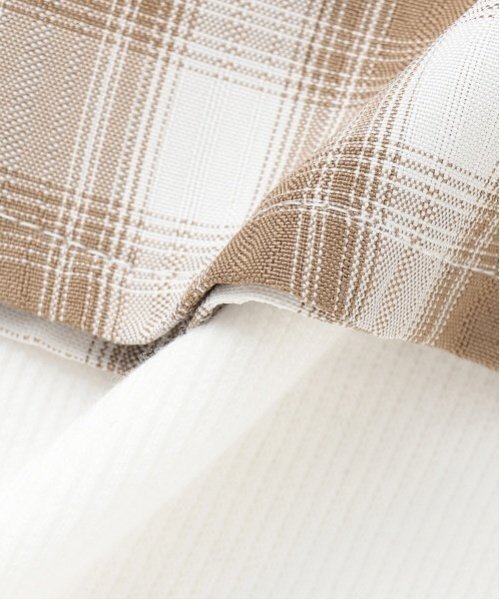 LOVETOXIC(ラブトキシック)の「2WAYチェックシャツセット(アンサンブル・キッズ・ブラック/ベージュ・M:150cm/S:140cm/L:160cm/130cm)」の5枚目の写真