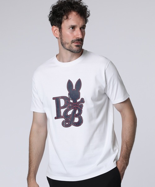 Psycho Bunny（サイコバニー）の「ビッグロゴグラフィック Tシャツ（Tシャツ/カットソー・メンズ・ブラック/ダークオリーブ/ホワイト・X-LARGE/SMALL/MEDIUM/LARGE）」の2枚目の写真