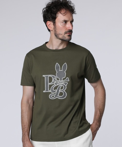 Psycho Bunny（サイコバニー）の「ビッグロゴグラフィック Tシャツ（Tシャツ/カットソー・メンズ・ブラック/ダークオリーブ/ホワイト・X-LARGE/SMALL/MEDIUM/LARGE）」の3枚目の写真