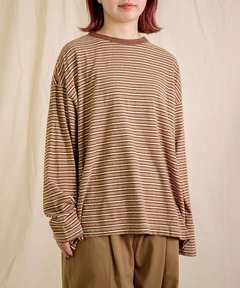 ドミンゴ　カットソー　ボーダー　ワークシャツ ドミンゴ カットソー ボーダー ワークシャツ Tシャツ/カットソー