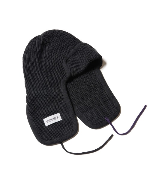 VIRGOwearworks(ヴァルゴウェアワークス)の「RABBIT EAR KNIT CAP(ニットキャップ/ビーニー・メンズ・グレー/ブラック・FREE)」の2枚目の写真