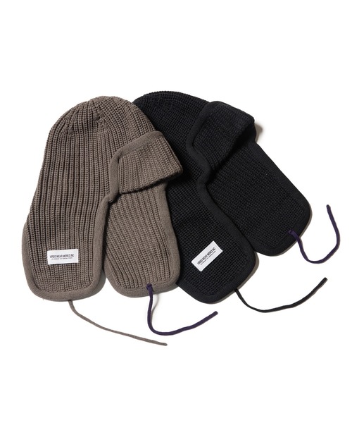 VIRGOwearworks(ヴァルゴウェアワークス)の「RABBIT EAR KNIT CAP(ニットキャップ/ビーニー・メンズ・グレー/ブラック・FREE)」の3枚目の写真