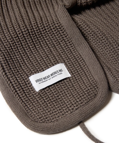 VIRGOwearworks(ヴァルゴウェアワークス)の「RABBIT EAR KNIT CAP(ニットキャップ/ビーニー・メンズ・グレー/ブラック・FREE)」の4枚目の写真