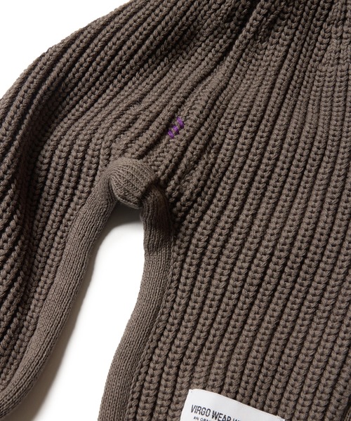 VIRGOwearworks(ヴァルゴウェアワークス)の「RABBIT EAR KNIT CAP(ニットキャップ/ビーニー・メンズ・グレー/ブラック・FREE)」の6枚目の写真