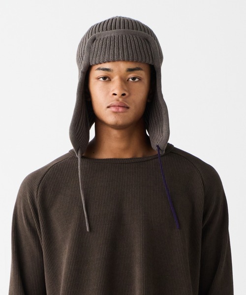 VIRGOwearworks(ヴァルゴウェアワークス)の「RABBIT EAR KNIT CAP(ニットキャップ/ビーニー・メンズ・グレー/ブラック・FREE)」の9枚目の写真