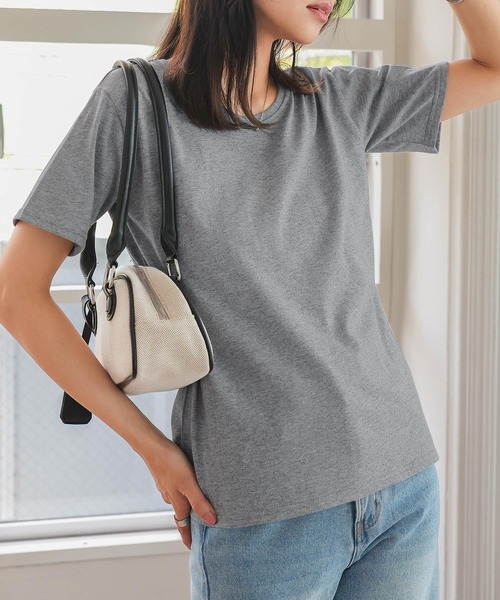 KOBE LETTUCE（コウベレタス）の「[ M L XL 3L 汗じみ防止＆UVカット ] スタンダードTシャツ（Tシャツ/カットソー・レディース・ブラック/ネイビー/杢グレー/オフホワイト/ダークカーキ/パープル系/ブラウン系/ブルー系/アイボリー・M/L/XL/3L）」の21枚目の写真