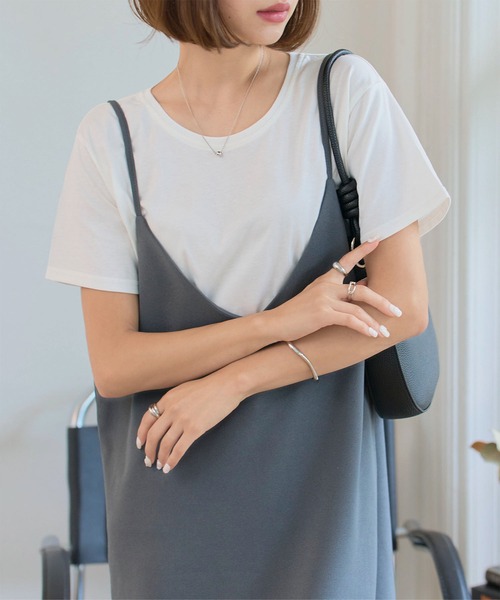 KOBE LETTUCE（コウベレタス）の「[ M L XL 3L 汗じみ防止＆UVカット ] スタンダードTシャツ（Tシャツ/カットソー・レディース・ブラック/ネイビー/杢グレー/オフホワイト/ダークカーキ/パープル系/ブラウン系/ブルー系/アイボリー・M/L/XL/3L）」の11枚目の写真