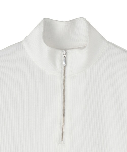 TOKYO SHIRTS(トウキョウシャツ)の「ハーフジップ 半袖ポロシャツ(ポロシャツ・メンズ・オフホワイト・S/M/L/LL/XL)」の3枚目の写真