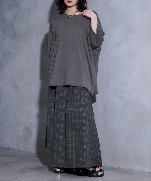 Ellno Loset(エルノロゼット)の「【黒色コラボ】アシメプリーツスカンツ(その他パンツ・メンズ・ブルー系その他/ブラック/グレー系その他・MEDIUM/LARGE/SMALL)」の10枚目の写真