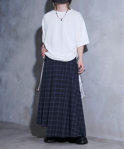 Ellno Loset(エルノロゼット)の「【黒色コラボ】アシメプリーツスカンツ(その他パンツ・メンズ・ブルー系その他/ブラック/グレー系その他・MEDIUM/LARGE/SMALL)」の22枚目の写真