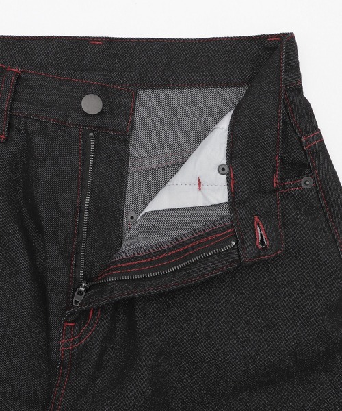Figments（フィグメンツ）の「フレイムステッチポケットデニム（デニムパンツ・レディース・ブラック/インディゴブルー・MEDIUM/LARGE/SMALL）」の3枚目の写真