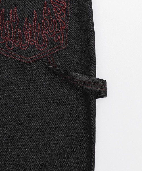 Figments（フィグメンツ）の「フレイムステッチポケットデニム（デニムパンツ・レディース・ブラック/インディゴブルー・MEDIUM/LARGE/SMALL）」の16枚目の写真