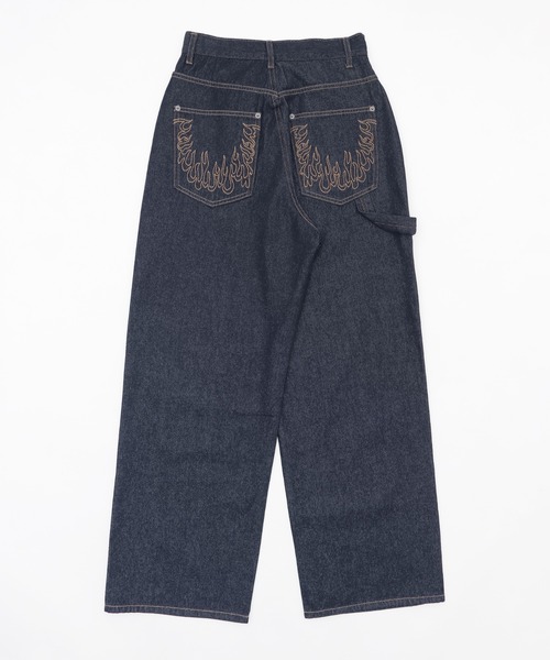 Figments（フィグメンツ）の「フレイムステッチポケットデニム（デニムパンツ・レディース・ブラック/インディゴブルー・MEDIUM/LARGE/SMALL）」の15枚目の写真