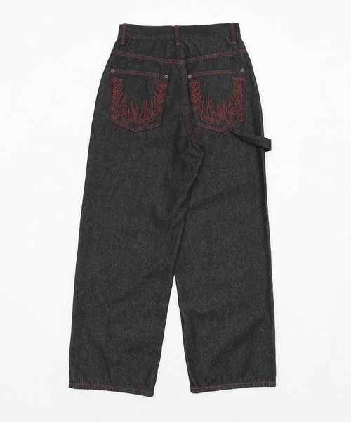 Figments（フィグメンツ）の「フレイムステッチポケットデニム（デニムパンツ・レディース・ブラック/インディゴブルー・MEDIUM/LARGE/SMALL）」の14枚目の写真