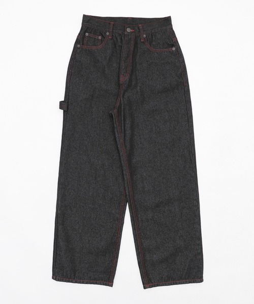 Figments（フィグメンツ）の「フレイムステッチポケットデニム（デニムパンツ・レディース・ブラック/インディゴブルー・MEDIUM/LARGE/SMALL）」の12枚目の写真